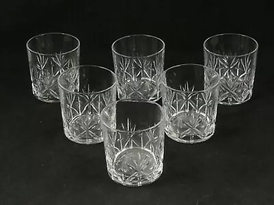 Buy 6 Cut Crystal Whisky Tumblers Glasses • 25£