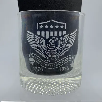Buy (4)VTG 2nd Amendment Right To Bear Arms Bicentennial Eagle Whiskey Rocks Glasses • 22.99£
