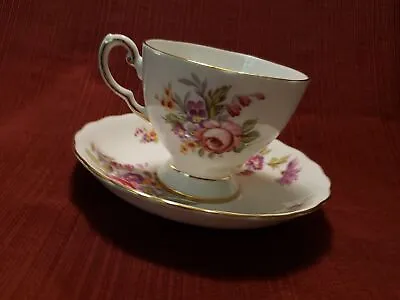 Buy Vintage Royal Tuscan Floral Fine Bone China Tea Cup And Saucer, Made In England • 23.71£