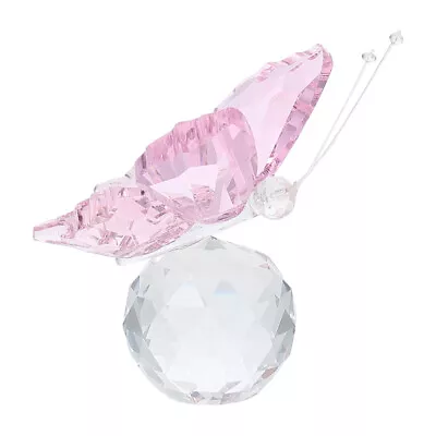 Buy  Car Ornament Clear Glass Ornaments Crystal Butterfly Decorations • 9.45£