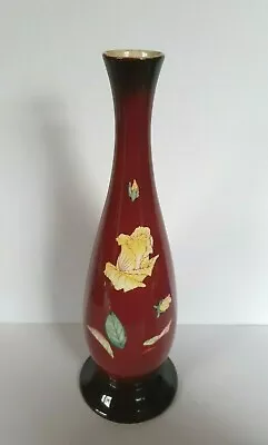 Buy Tall Carlton Ware Rouge Royale Bud Vase With Rose Pattern - 25 Cm • 10£