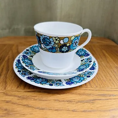 Buy Vintage Ridgway 'Amanda' Bone China Tea Trios- Cup Saucer & Tea Plate Camper Van • 8£