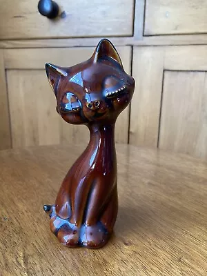 Buy Denmead Pottery 1960s Vintage Brown Cat Figurine Collectable • 6.50£