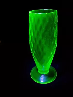 Buy Vintage Art Deco Green Vaseline/uranium Glass Drinking Glass  By Thomas Webb A/f • 8.99£