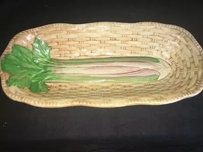 Buy Beswick Ware Celery Weaved Basket Effect Vintage 12x5.5 X 2ins • 9.99£