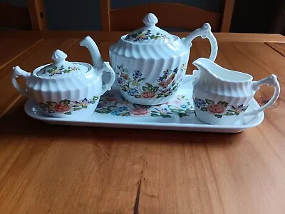 Buy Aynsley English China - Cottage Garden...TEASET AND TRAY.....SUPER CONDITION • 19.99£