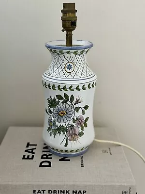 Buy Beautiful Vintage Hand Painted Pottery Lamp Base. Working, Great Condition.Retro • 1.99£