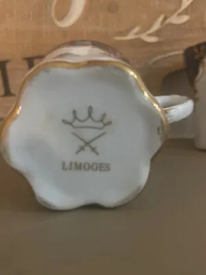 Buy Exquisite Limoges Reproduction Chocolate Pot With Four Matching Demitasse Cups • 185£