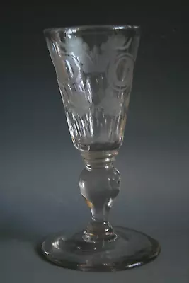 Buy 18th Century Bohemian Wine Glass With Engraved Bowl • 142.80£