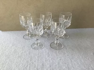 Buy 5 Cut Glass Crystal 2oz. Port Or Sherry Glasses Excellent Condition • 8£