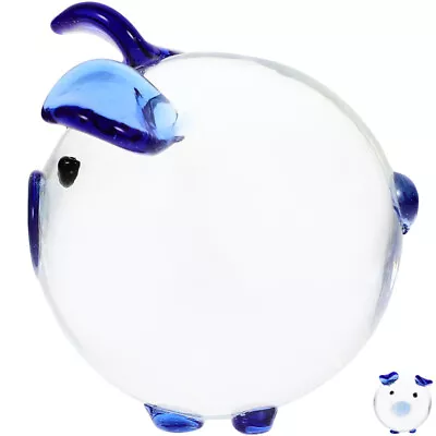 Buy  Crystal Glass Cute Animal Figurine Pig Figurine Collection Ornament Statue • 8.18£