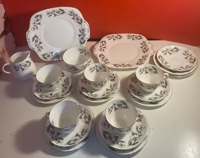 Buy Crown Staffordshire Pear Blossom Cups, Saucers, Small Plates, Creamer,.. Etc • 31.01£
