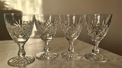 Buy 4 X Etched Edinburgh Crystal Sherry Glasses.  Cameron (Old Cut) Pattern. VGC  • 15.99£