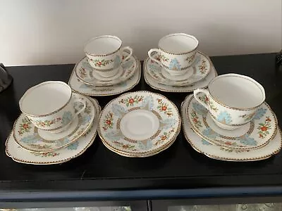 Buy Part Tea Set Royal Albert Art Deco 8435 C1920s 4 Trios And 2 Extra Saucers • 32£
