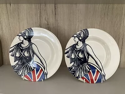 Buy Pair Of Royal Stafford Britannia 8.5  Side Plates Union Jack Flag Replacement • 24£