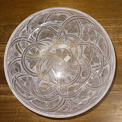 Buy LALIQUE Crystal PINSONS FINCH And Vines Bowl Centerpiece Birds 9” Excellent New • 285.95£
