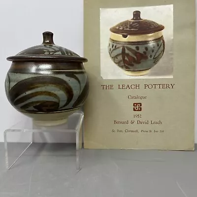 Buy Bernard Leach Stoneware Decorated & Iconic Jam Pot Monogram BL & Seal Mark #1502 • 1,200£