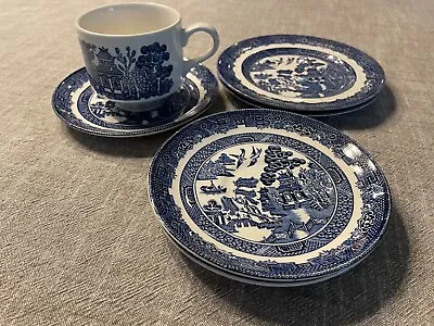 Buy Johnson Brothers Blue White Set Of 6  (1) Cup, Bread Plates & Tea Plates England • 32.57£