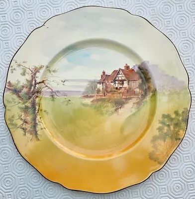 Buy ANTIQUE Royal Doulton COUNTRY COTTAGE 1920'S 26.5cm Series Ware PLATE -C14 • 19.99£