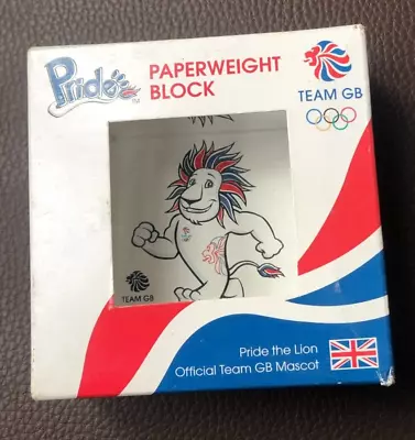 Buy Olympic 2012 Block Paperweight Dartington Glass Lion Team GB Mascot New Boxed • 3.99£