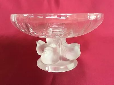 Buy Signed Lalique   Nogent   Footed  Bowl With Sparrows • 285£