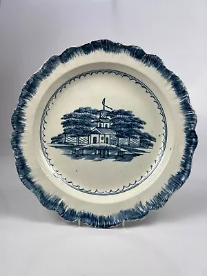 Buy A Pearlware Plate C1790, Painted With A Chinoiserie Pagoda Scene. Leeds/Staffs • 145£