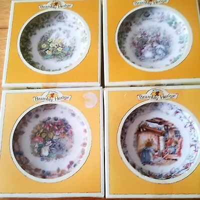 Buy 4 Royal Doulton Brambly Hedge 4 Seasons Coasters *boxed* Jill Barklam • 19.99£