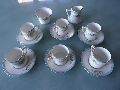 Buy Vintage Noritake Coffee Set - 6 Cups & Saucers, Milk Jug & Sugar Bowl • 40£