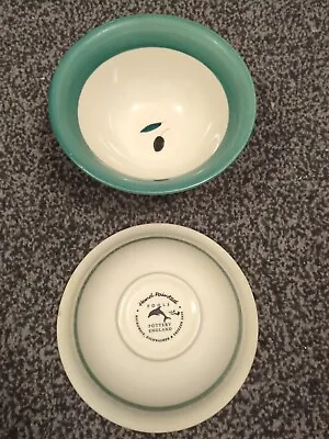 Buy Pair Of Poole Pottery 6 5/8  Cereal Bowls Fresco Green Olive By Rachel Barker • 39£