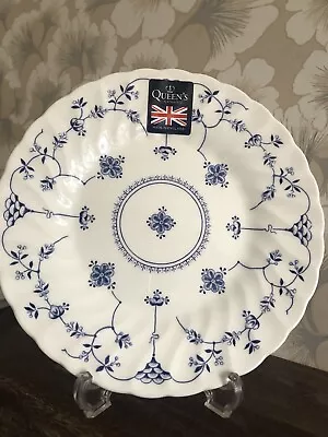 Buy New Queens Finlanda 8' Earthenware Blue & White Plate • 7£