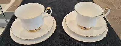 Buy Royal Albert Val D'or - 6 Piece Set – Pair Of Trios (cup, Saucer, Side Plate) • 19.95£