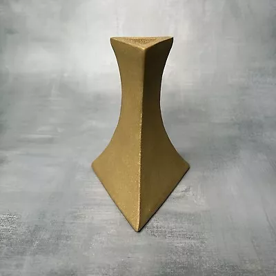 Buy Unglazed Stoneware Pottery Bud Vase 3 Sided W/ Triangle Base ~ 5.25”h *one Chip* • 15.09£