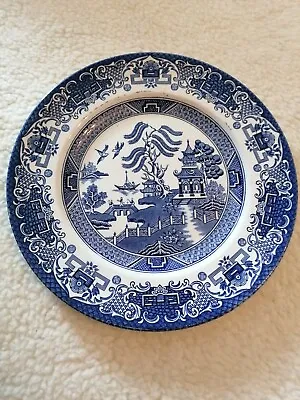 Buy OLD WILLOW BLUE AND WHITE CHINA By ENGLISH IRONSTONE POTTERY Decorative Plate • 6.95£