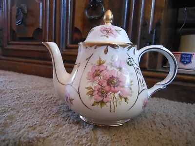 Buy Arthur Wood Chatsworth No. 3 Porcelain Teapot, England Floral And Gold Trim • 14.23£