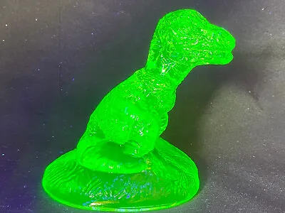 Buy Green Vaseline Glass Tyrannosaurus Rex Dinosaur Animal Uranium Paperweight T-rex • 37.73£