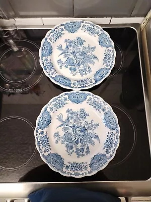 Buy Pair Of Windsor Blue Ridgway Of Staffordshire England 25cm Dinner Plates • 22£