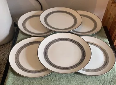 Buy Winterling Marktleuthen Bavaria West Germany White Silver Rimmed Plates. • 9.99£
