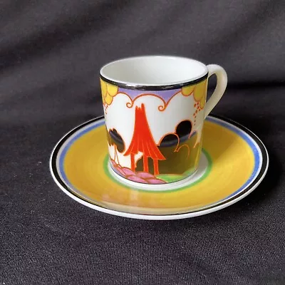 Buy Clarice Cliff Wedgwood SUMMERHOUSE  Coffee Cup And Saucer  • 25£