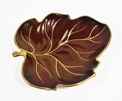 Buy Vintage Carlton Ware Rouge Royale Leaf Shaped Plate Dish • 11.50£