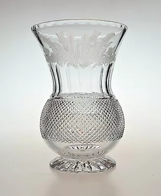 Buy EXCELLENT Edinburgh Crystal Thistle Vase - Signed LARGE • 130£