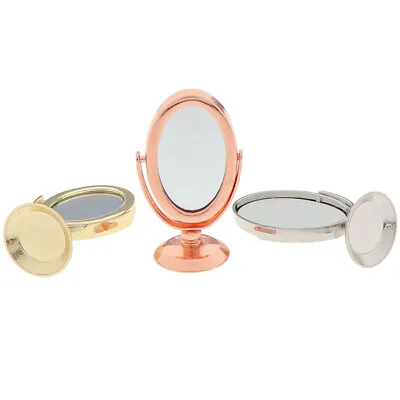 Buy 1/12 Dollhouse Miniature Metal Mirror Furniture Gold/ Silver/rose Go:da • 4.56£