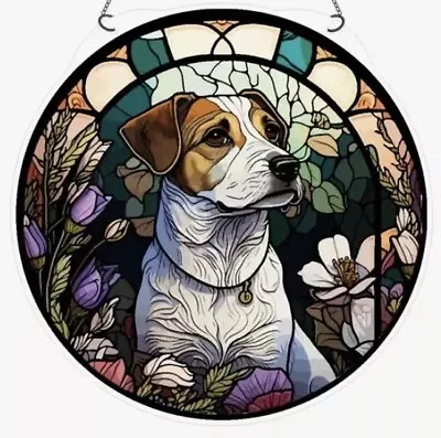 Buy Jack Russell Terrier Dog Lover SUN ☀️ Suncatcher Birthday Present Stained Glass • 8.95£