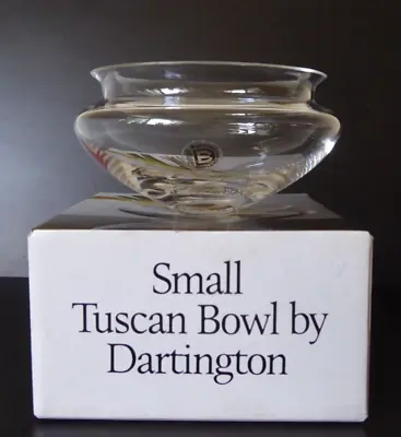 Buy Vintage Dartington Crystal Small Tuscan Bowl By Frank Thrower FT 441 BNIB • 18£