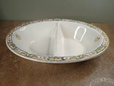 Buy Vintage 1940s, Alfred Meakin, Divided Serving Bowl With Pink Roses 'JTD' • 5.95£