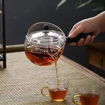 Buy Rotatable Glass Teapot 17oz/500ml Clear Portable Heat • 19.36£