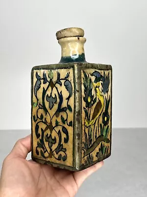 Buy Antique Persian Qajar Dynasty 19th Century Pottery Bottle With Original Stopper • 75.86£