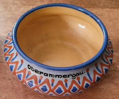 Buy Vintage Signed Anton Lang German Potter Geometric Design Blue Oberammergau Vase • 72.22£