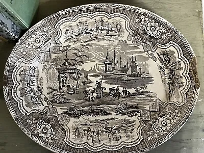 Buy C19c Antique Meat Plate/Platter/Dish - David Methven & Sons Scottish - Damascus • 25£