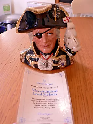 Buy A Royal Doulton D 6932  Vice Admiral Lord Nelson  Character Jug Of The Year 1993 • 59.99£