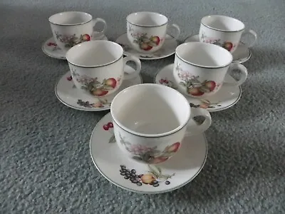 Buy St Michael  Ashberry  Fine China 2605, Tea Cups & Saucers, Set Of 6.     A • 17.50£